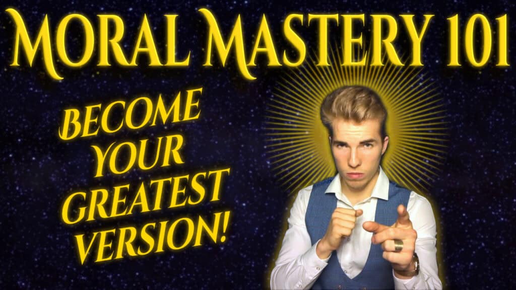 Morality Matters Video Thumbnail – Black and Gold Mystical Design with Jake Vogels