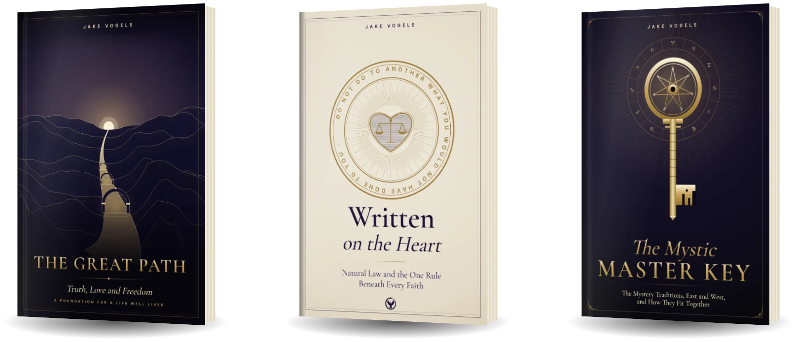 The three books: The Great Path, Written on the Heart and The Mystic Master Key